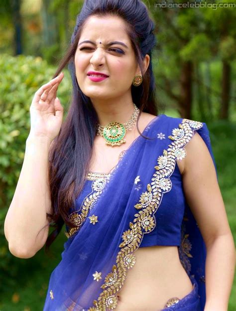 Ashika Ranganath Kannada Actress T1 23 Hot Saree Navel Photo