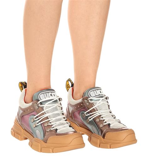 Gucci Flashtrek Leather Sneakers Lyst