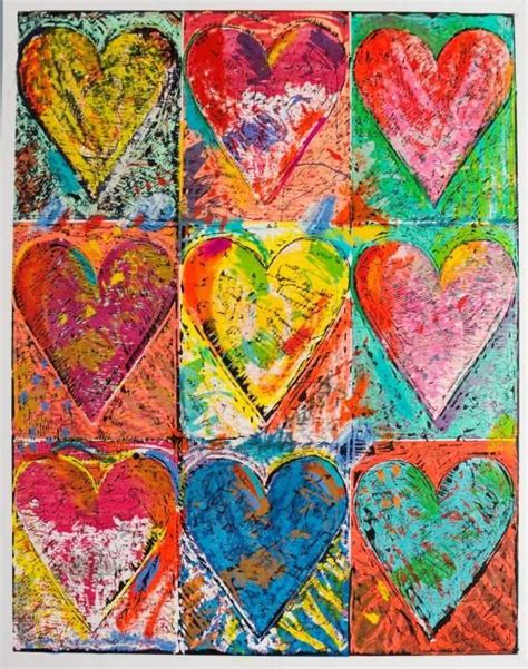 Jim Dine Big Wall Of Hearts 2002 Woodcut Valentines Art Valentine