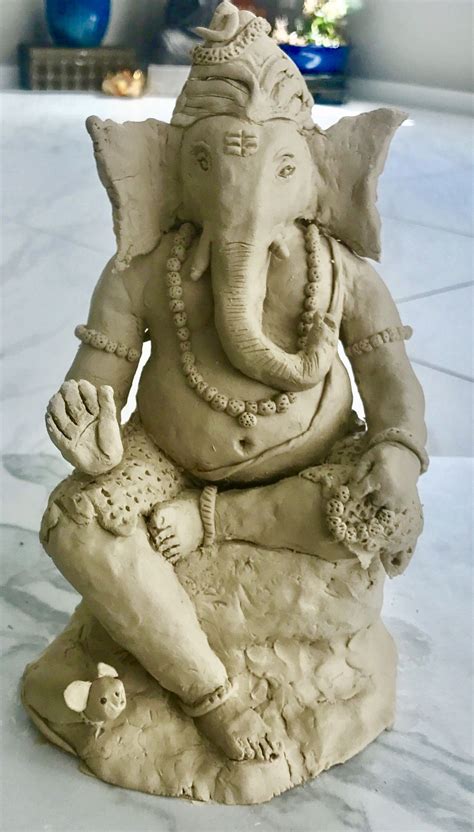 How To Make Ganesha With Clay Clay Ganesh Making At Home Clay Se Ganesh