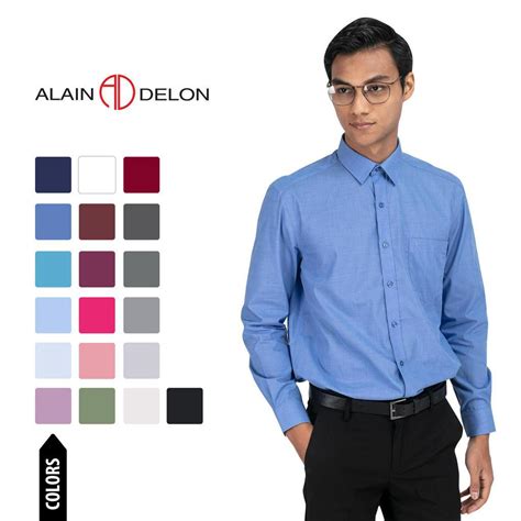 Alain Delon Long Sleeve Regular Fit Business Wear 15017001b Shopee
