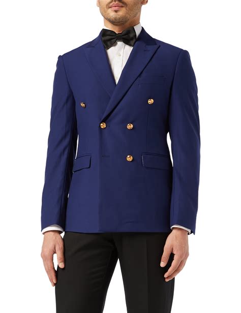 Navy Double Breasted Gold Button Jacket Xposed