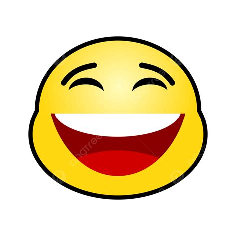 Fun Laugh Happy Face Emoji Emoticon Sticker Vector Yay Emojis Laugh