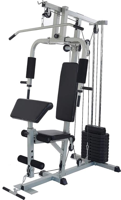Amazon Com Balancefrom Multifunctional Home Gym System Workout Station With Leg Extension And