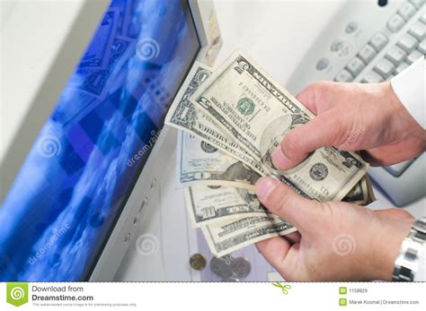Earn Money Stock Image Image Of Keyboard Dollar Palm 1158829