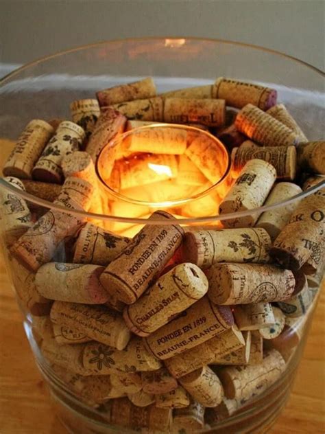 32 Diy Homemade Wine Cork Crafts Wine Cork Candle Wine Candles Cork
