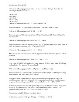 Stoichiometry discovery lab, page 5 12/21/95. 34 Chemical Equations And Stoichiometry Worksheet Answers - Worksheet Resource Plans