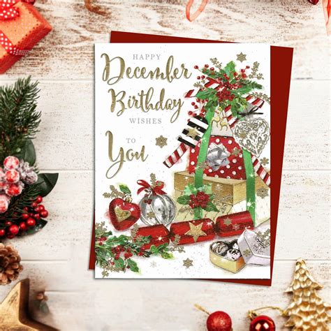 Happy December Birthday Wishes Greeting Card