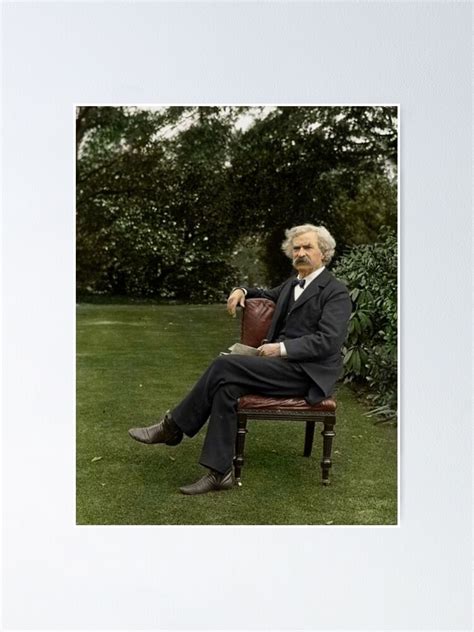 Mark Twain 1900 Colorized Poster For Sale By Dejavutimeline Redbubble