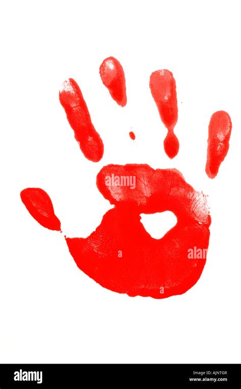 Hand Print Red Right Stock Photo Alamy