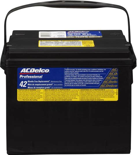 Professional Gold Series Battery Group 75 700 Cca Acdelco Auto Value
