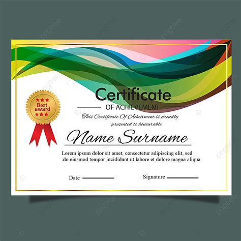 Modern Abstract Certificate Template For Multipurpose Template For Free