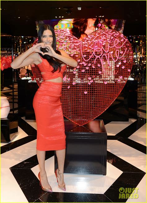 Adriana Lima Shows Major Cleavage In Red Hot Dress At Victoria S Secret Photo 3295175 Adriana