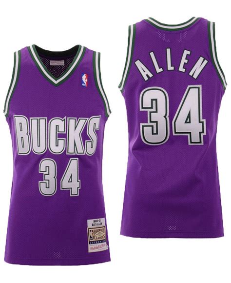 Browse milwaukee bucks jerseys, shirts and bucks clothing. Mitchell & Ness Ray Allen Milwaukee Bucks Authentic Jersey in Purple for Men - Lyst