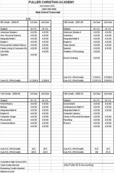 57 Free Printable Homeschool Report Card Template Elementary Download