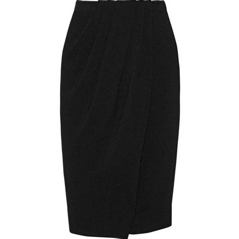 Vionnet Pleated Stretch Crepe Skirt 451 Liked On Polyvore Featuring