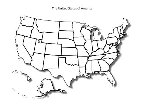 United States Map Blank With States Colored And Black And White By Mrfitz