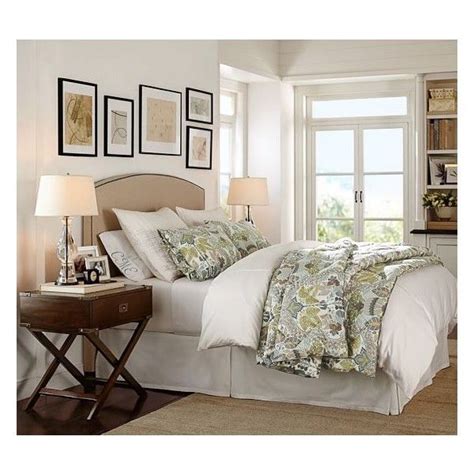 An overlarge headboard or a big piece of artwork on the wall help to fill in space without actually taking a master bedroom is usually connected in some way to a master bath. Fillmore Full Upholstered Curved Headboard - Oatmeal ...