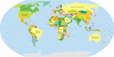 Download HD Map Of The World Showing Countries - Country Name High ...