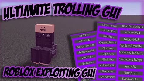 Ultimate Trolling GUi ROBLOX EXPLOIT Script YouTube