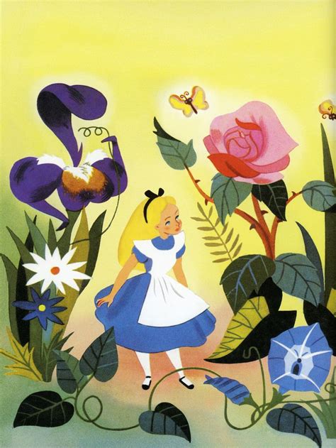 Alice In Wonderland Finds The Garden Of Live Flowers Illustration By