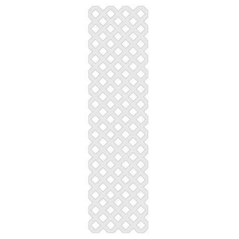 Veranda 2 Ft X 8 Ft White Garden Diamond Vinyl Lattice 73004010 The