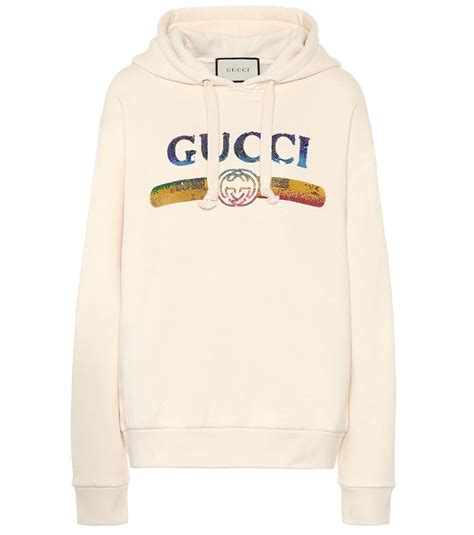 Gucci Sequined Cotton Hoodie Featuring A Reworked Version Of The