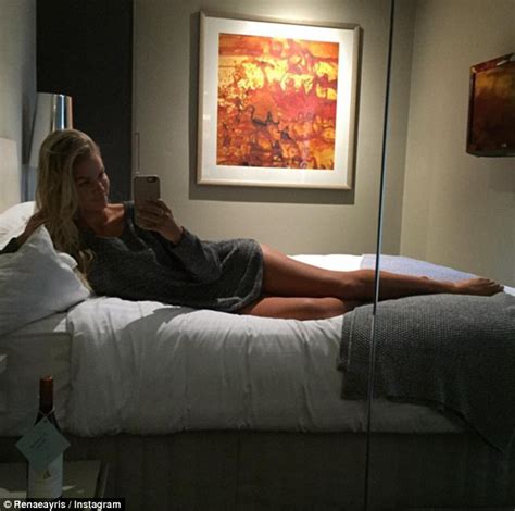 Renae Ayris Shares A Sultry Instagram Snap On A Hotel Bed Wearing Just