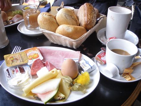 A Typical German Breakfast In Leipzig At Spizz Deutsches Frühstück