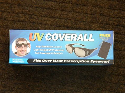 uv coverall sunglasses fits over prescription glasses uv 400 protection black ebay