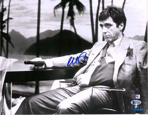 Al Pacino Scarface Autographed 11 X 14 Holding Gun Photograph Bas Ebay