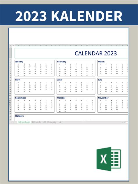 Kalender 2023 Excel Templates At