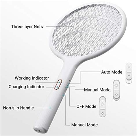 Yissvic Matamoscas El Ctrico De V Raqueta Matamoscas De Insectos