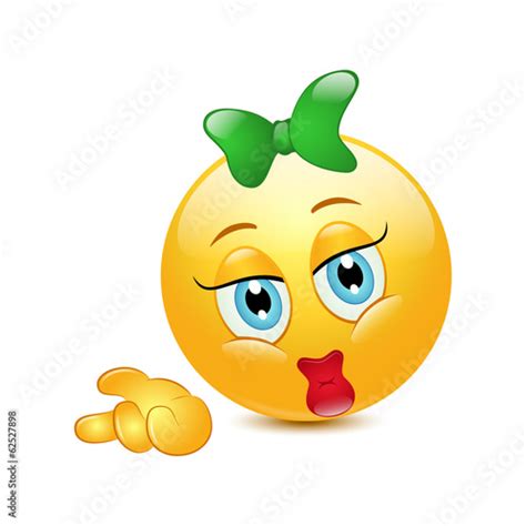 Smiley Emoticons Face With Bow Stock Image And Royalty Free Vector