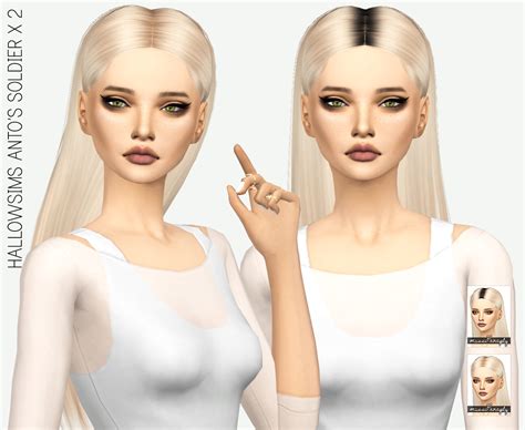 Sims 4 Hairs Miss Paraply Hallowsims Anto`s Soldier Hair Retextured