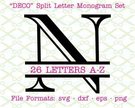Split Letter Monogram Svg Letter Monogram Svg Iucn Water