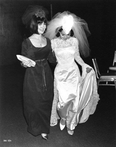 Annette Funicello And Bridesmaid Shelley Fabares January 9 1965 Celebrity Wedding Photos