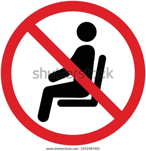 No Sitting Sign Symbol Illustration Eps10 Stock Vector Royalty Free
