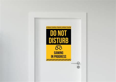 Do Not Disturb Gaming In Progress Sign Poster Gaming Room Etsy