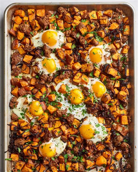 Recipe Sweet Potato Hash With Sausage And Eggs Kitchn