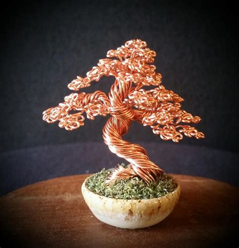 Mini Copper Wire Tree Sculpture Sculpture By Ricks Tree Art