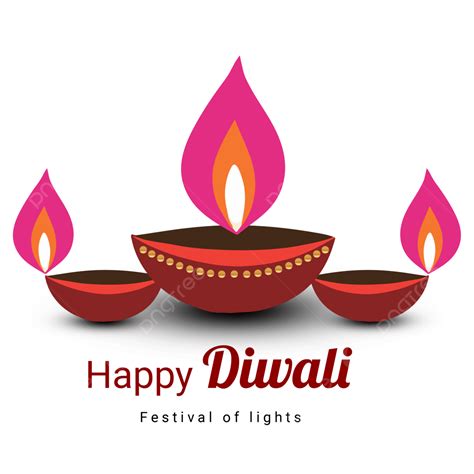 Happy Diwali With Beautiful Diya Happy Diwali Deepavali Diya Png