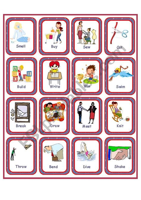 Flashcards Irregular Verbs Printable Hsk Flashcard Flashcards Sexiz Pix