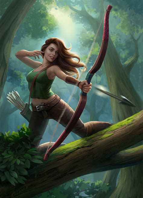 Archer In The Woods By Daria Ts On Deviantart Digital Illustration