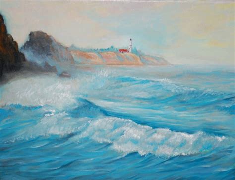 Lighthouse And Seascape Painting For Sale By Efcruz Foundmyself