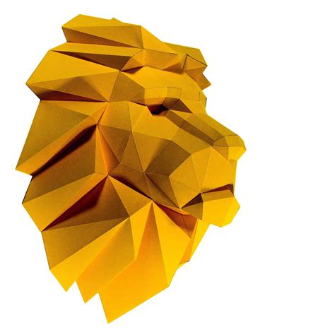 Buy Papercraft World Lion Head Papercraft Wall Art Online At