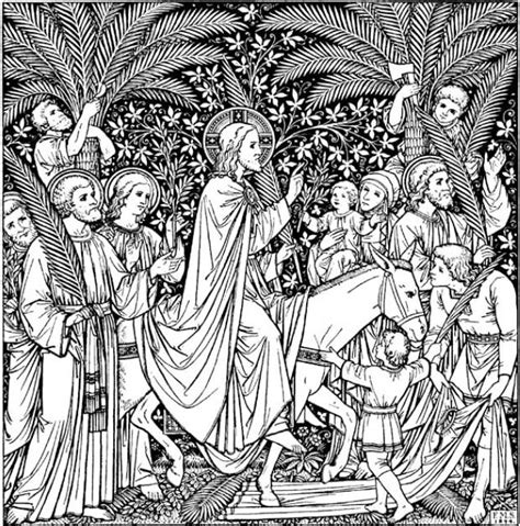 Palm Sunday Coloring Pages To Invite Kids To The Church For Easter