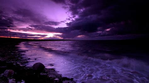 Purple Sunset Wallpaper 23179 1366x768 Px In 2021