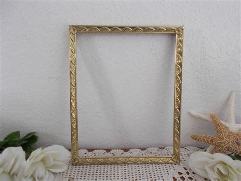 Vintage Gold Picture Frame 8 X 10 Photo Decoration Mid Century Etsy