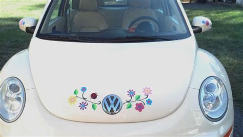 Hippie Car Decor Beetle With Stickers From Hippy Motors Usa